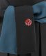卒業式袴単品レンタル[ブランド・無地]黒に毬のワンポイント刺繍[身長153-157cm]No.530